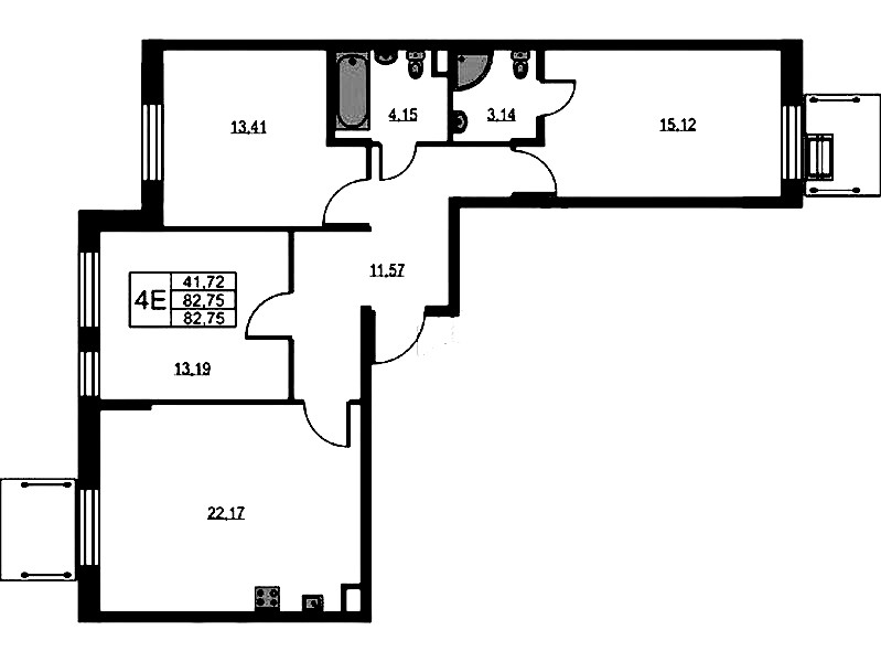 3-комнатная квартира 83.3 м², 2/10 эт., ЖК «VEREN NEXT Шуваловский»